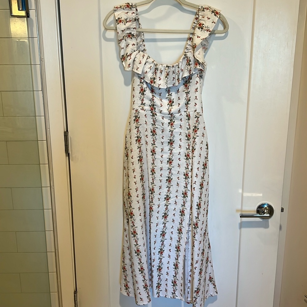 Reformation floral linen midi dress - 4